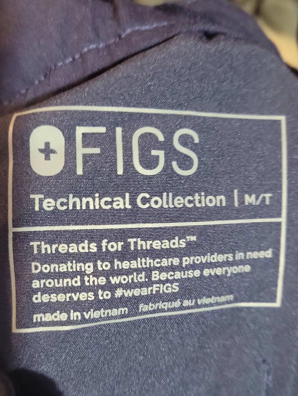 Figs Men's Navy Scrub Joggers with Cream Drawcord- NWOT